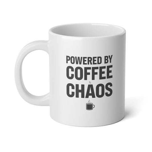Coffee & Chaos Jumbo Mug 20oz – anime drinkware by Mikey19921