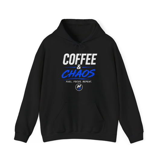 Coffee & Chaos Hoodie – Fuel. Focus. Repeat. - Navy - Mikey19921