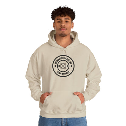 Hibernation Cancelled Winter Edition Hoodie - Dark Heather - Mikey19921