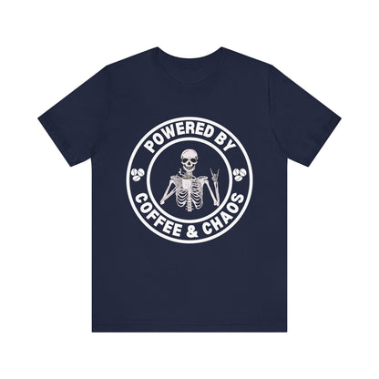 Coffee & Chaos Skull Badge T-Shirt - Black - Mikey19921