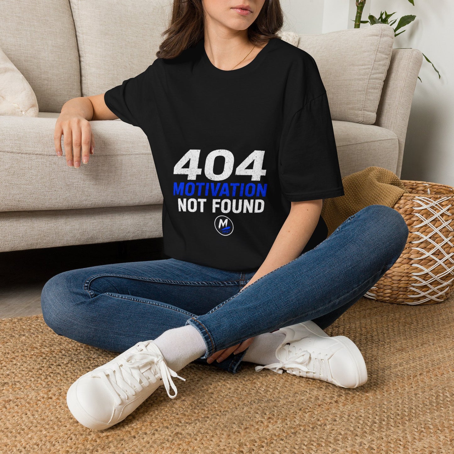 404 Motivation Not Found T-Shirt – Funny Tech Humour Tee