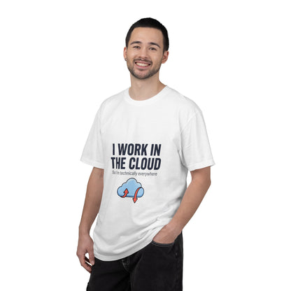 I Work in the Cloud T-Shirt – anime graphic tee by Mikey19921
