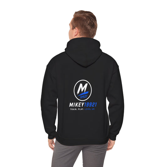 Mikey19921 Signature Badge Hoodie – Front & Back Logo - Navy - Mikey19921