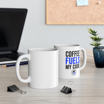 Coffee Fuels My Code Mug – 11oz Ceramic Office Mug