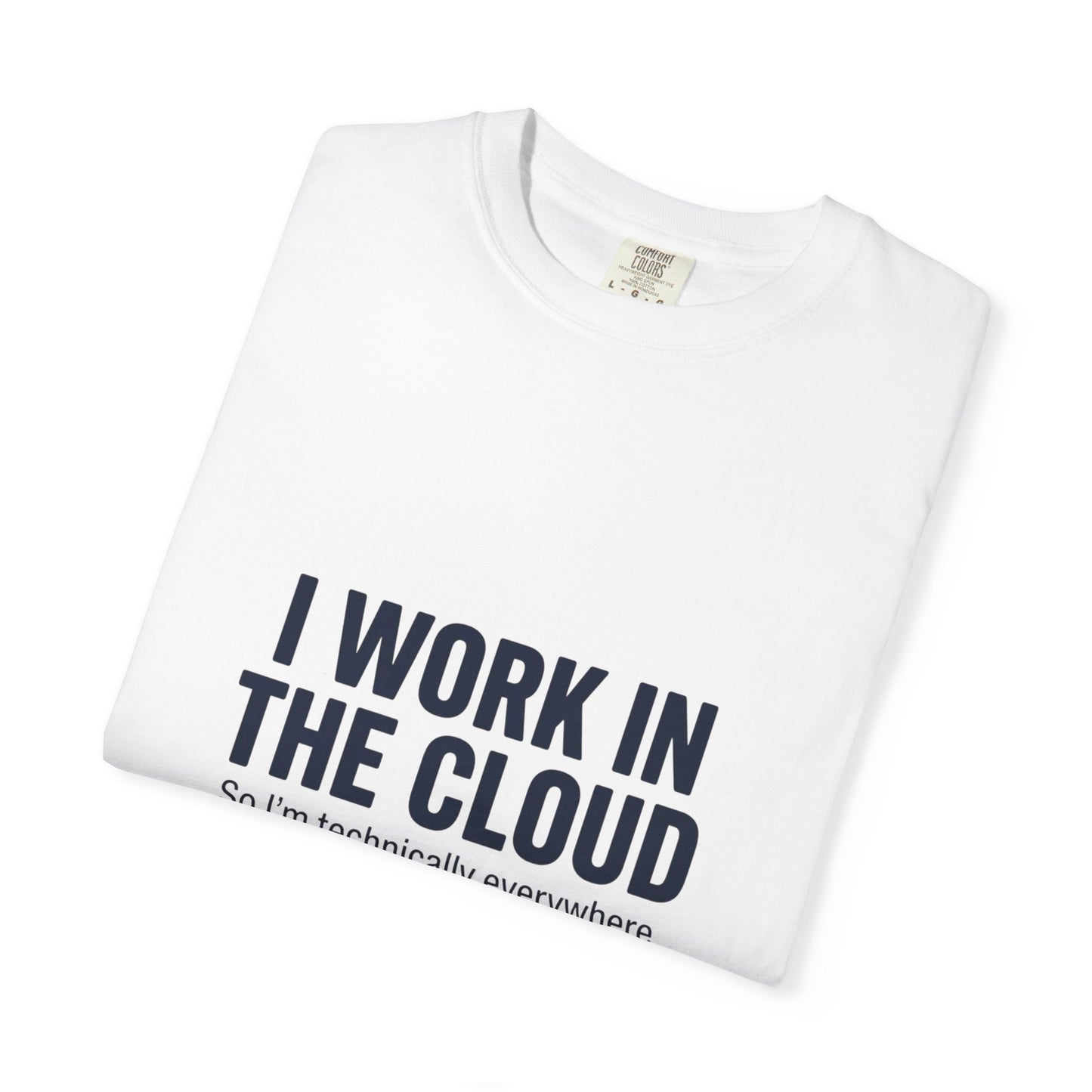 I Work in the Cloud T-Shirt – anime graphic tee by Mikey19921
