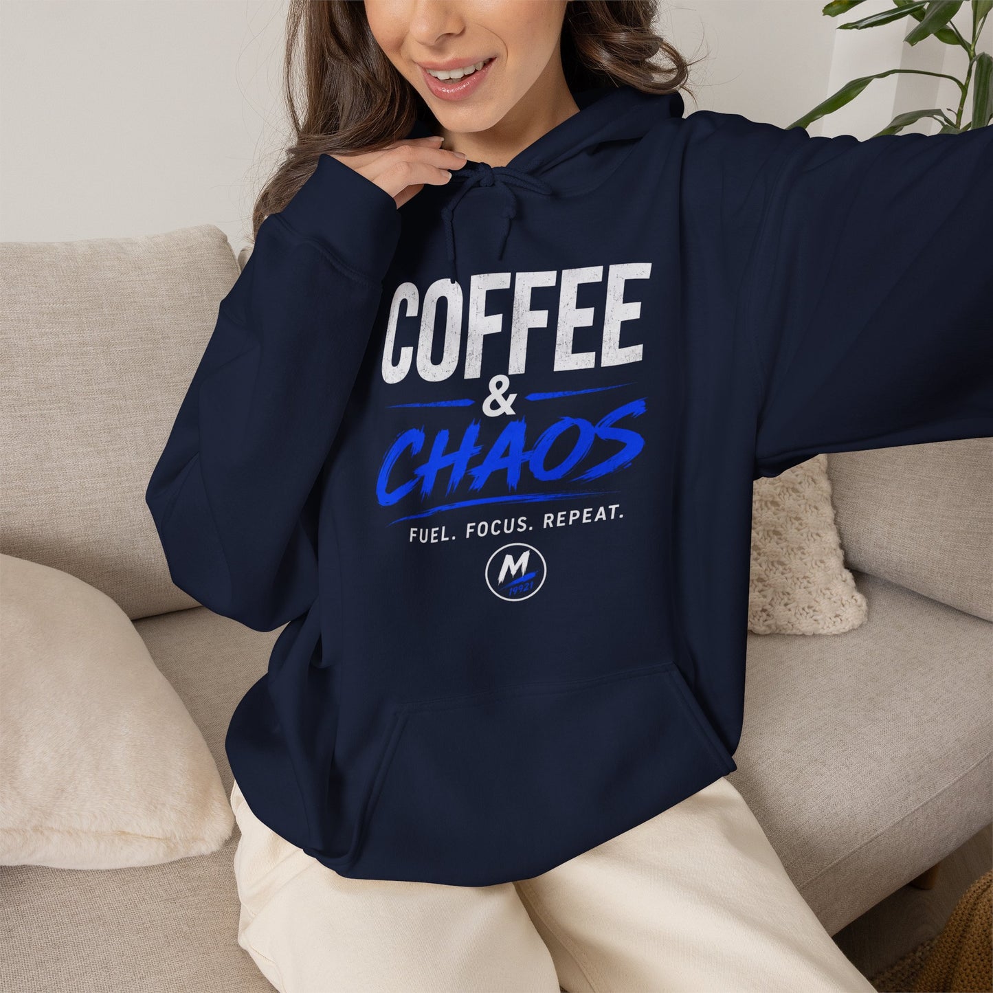 Coffee & Chaos Hoodie – Fuel. Focus. Repeat.