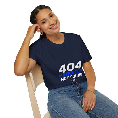 404 Motivation Not Found T-Shirt – Funny Tech Humour Tee