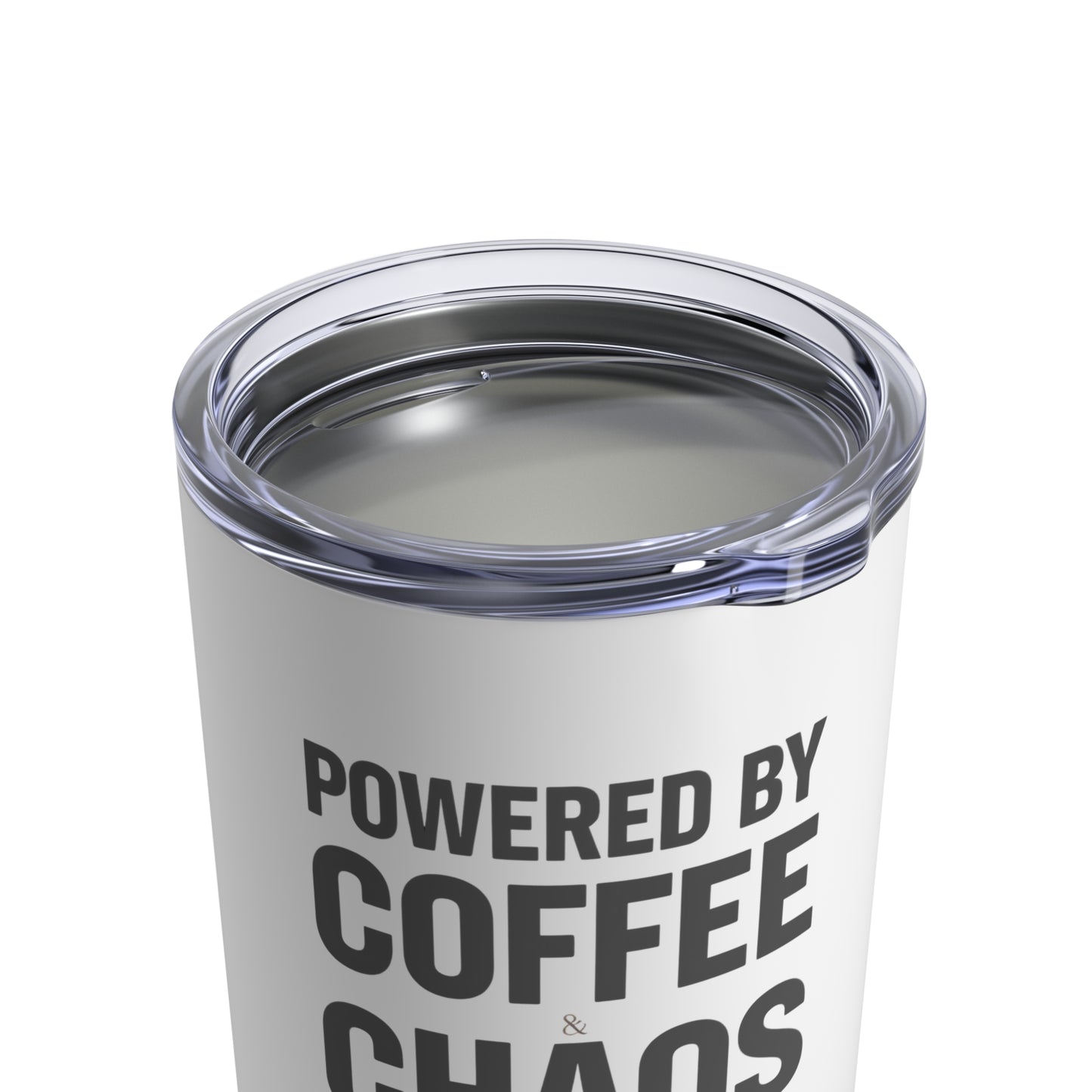 Coffee & Chaos Tumbler 10oz – anime drinkware by Mikey19921