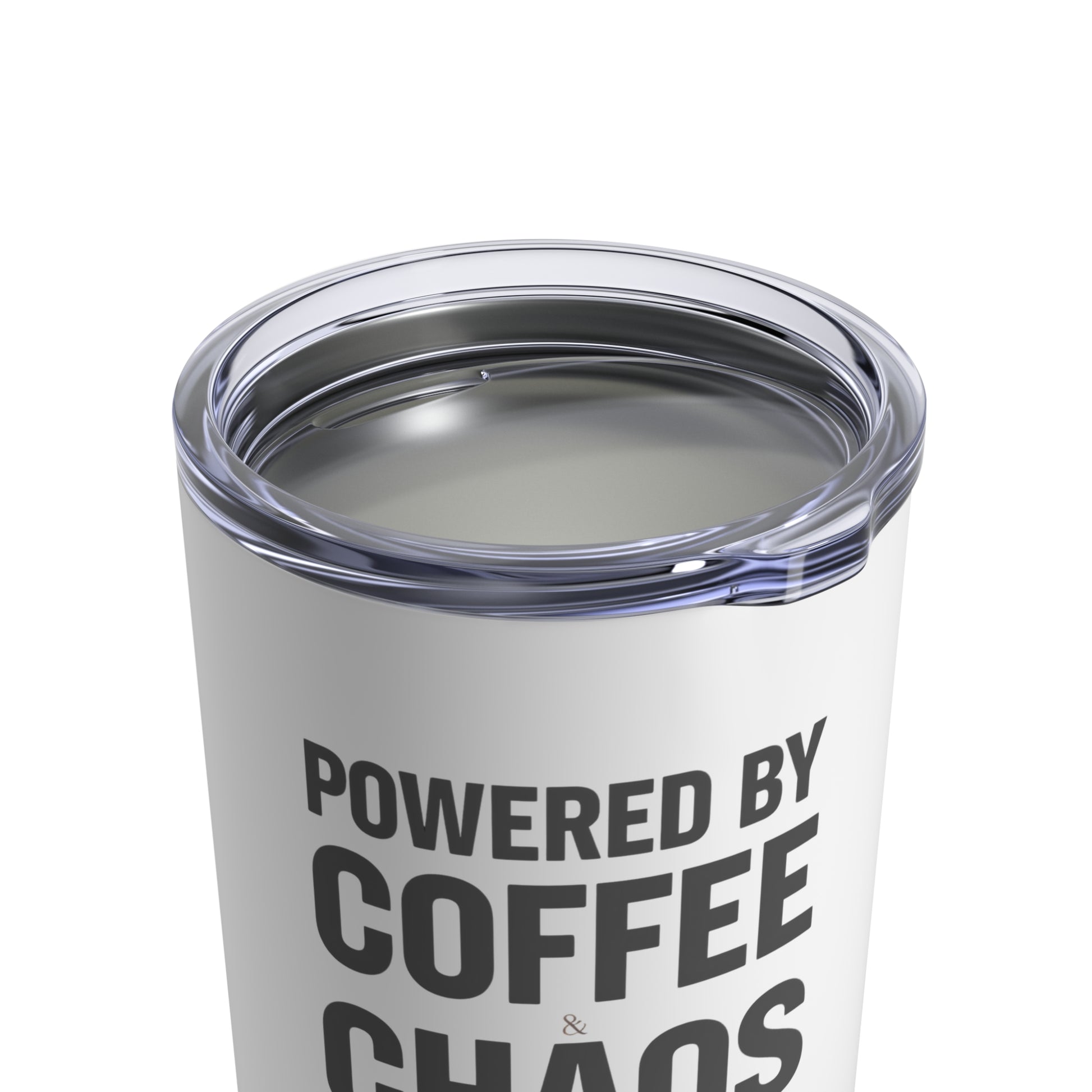 Coffee & Chaos Tumbler 10oz – anime drinkware by Mikey19921