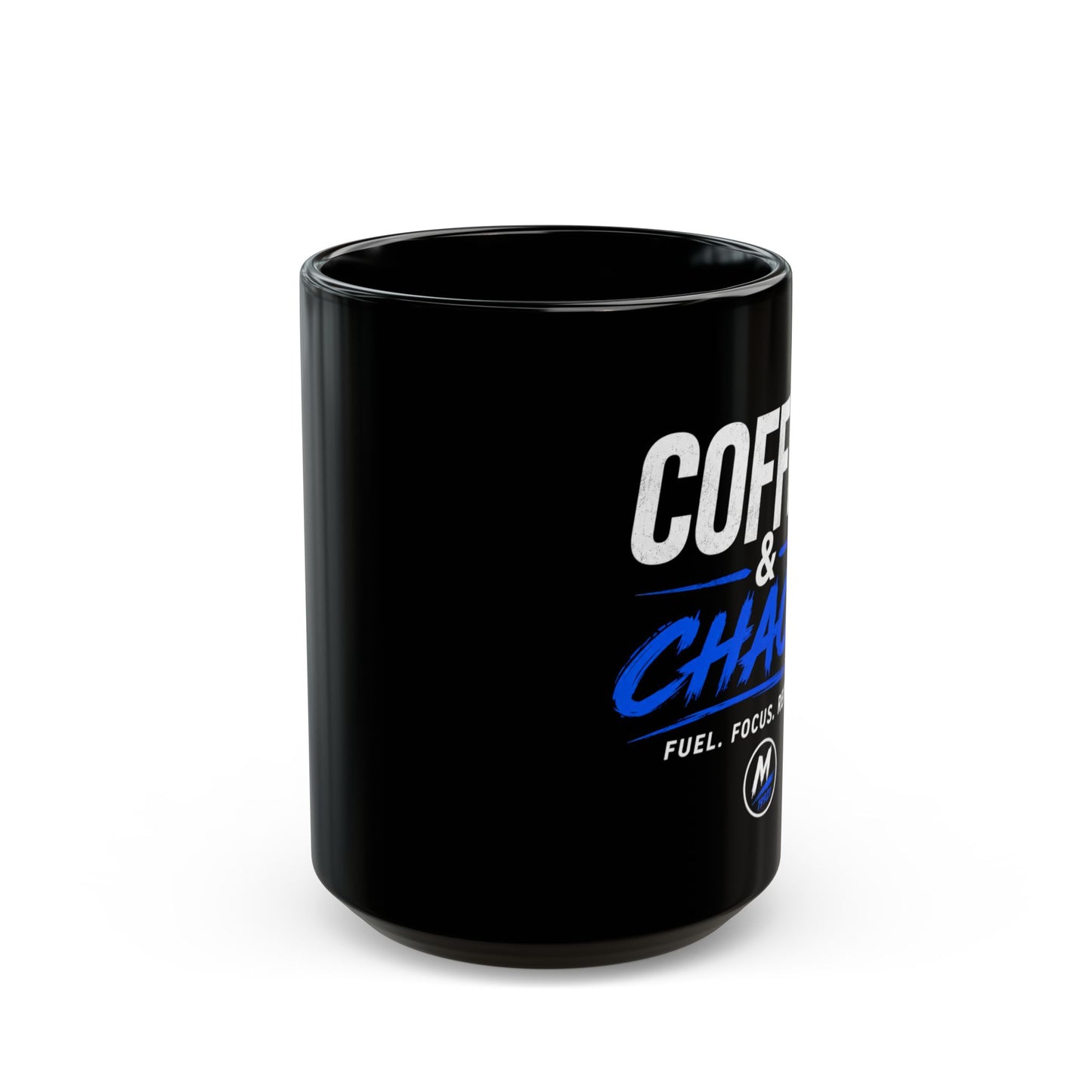 Coffee & Chaos Mug – Black 15oz