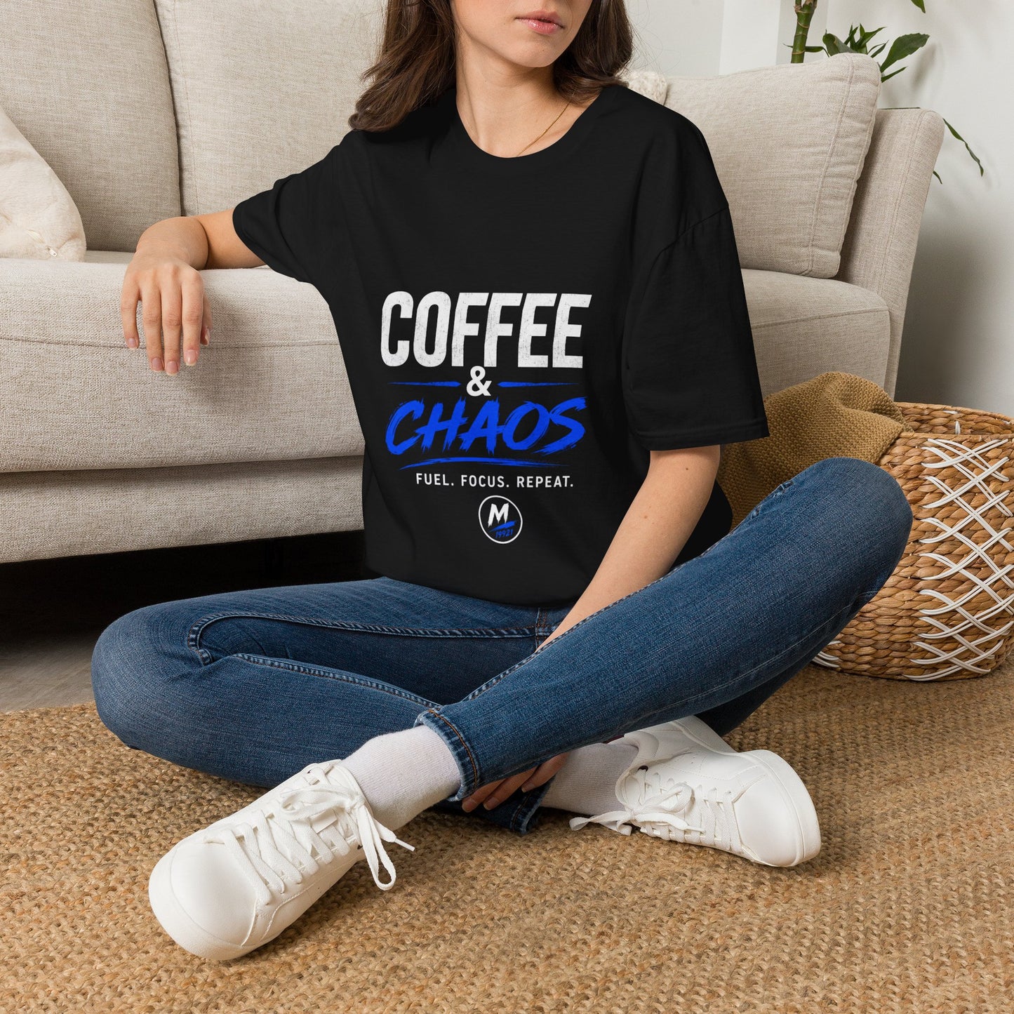 Coffee & Chaos T-Shirt – Fuel. Focus. Repeat.