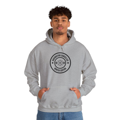Hibernation Cancelled Winter Edition Hoodie - Dark Heather - Mikey19921
