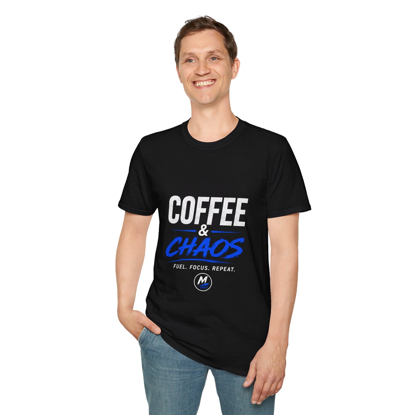 Coffee & Chaos T-Shirt – Fuel. Focus. Repeat.