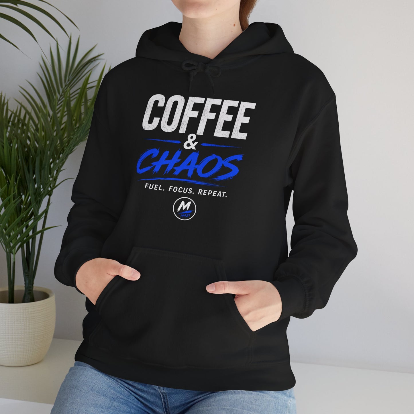 Coffee & Chaos Hoodie – Fuel. Focus. Repeat.
