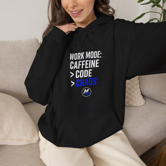 Work Mode Hoodie – Caffeine. Code. Chaos. - Navy - Mikey19921