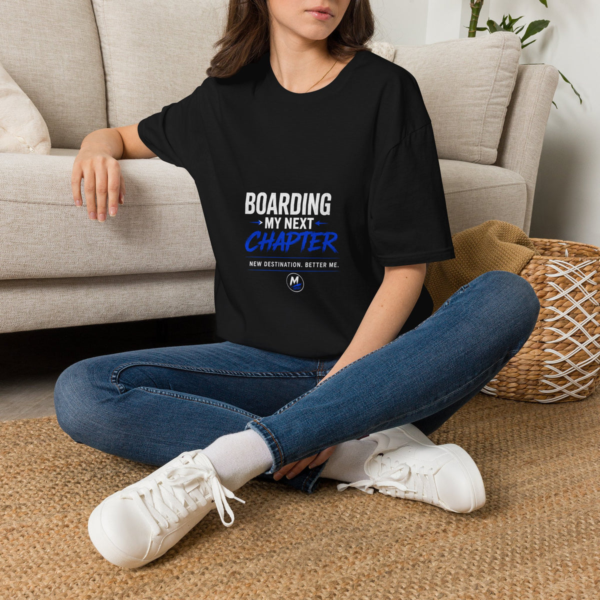 Boarding My Next Chapter T-Shirt - Navy - Mikey19921