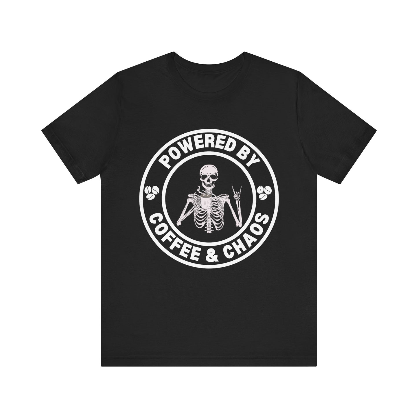 Coffee & Chaos Skull Badge T-Shirt - Navy - Mikey19921