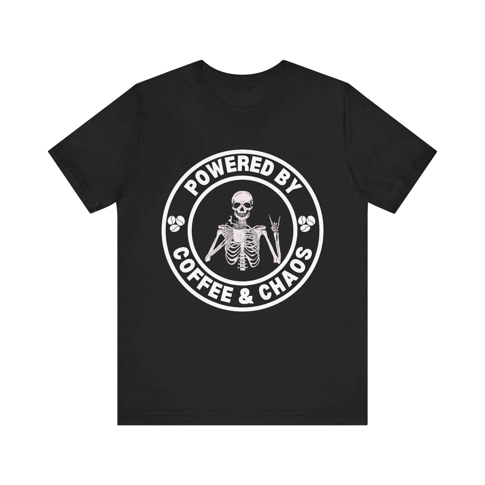 Coffee & Chaos Skull Badge T-Shirt - Navy - Mikey19921