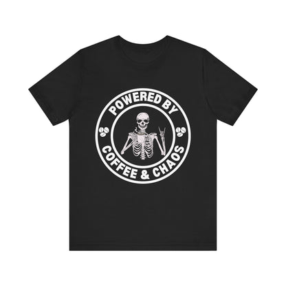 Coffee & Chaos Skull Badge T-Shirt - Navy - Mikey19921