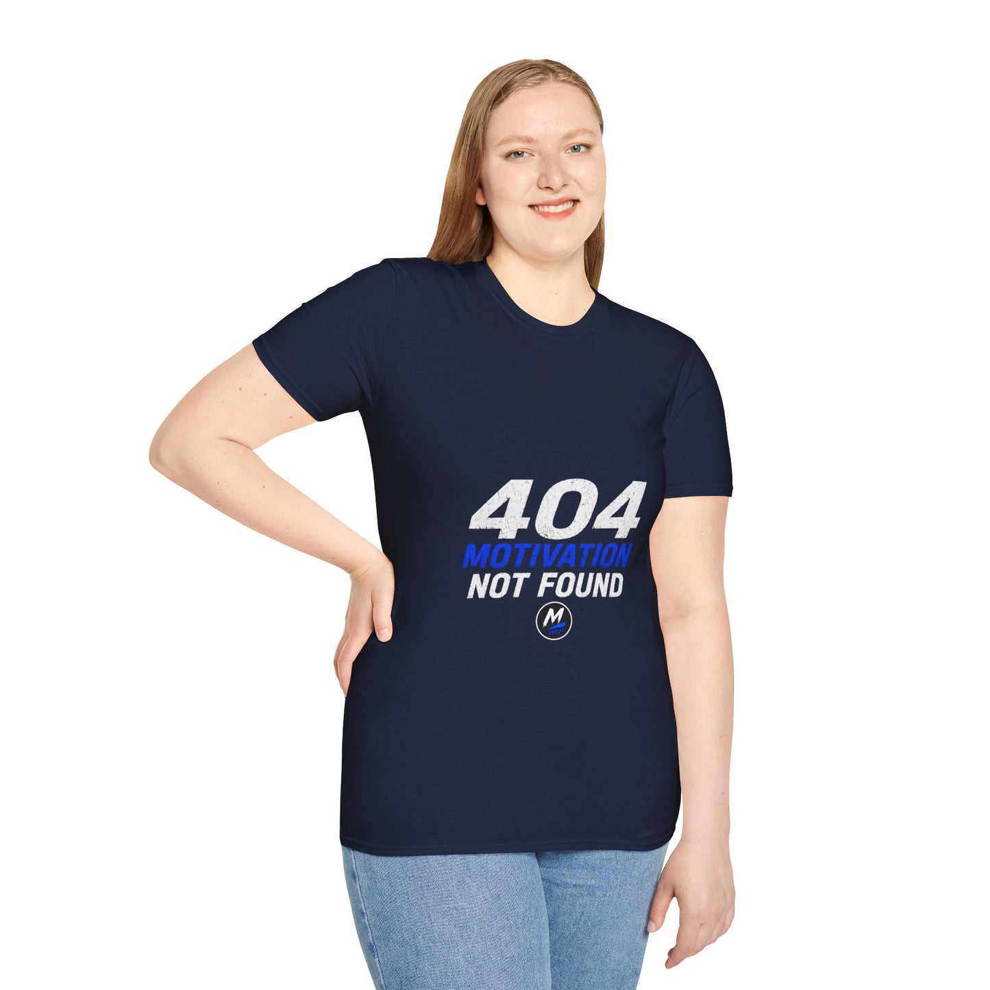 404 Motivation Not Found T-Shirt – Funny Tech Humour Tee