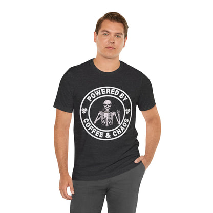 Coffee & Chaos Skull Badge T-Shirt - Black - Mikey19921