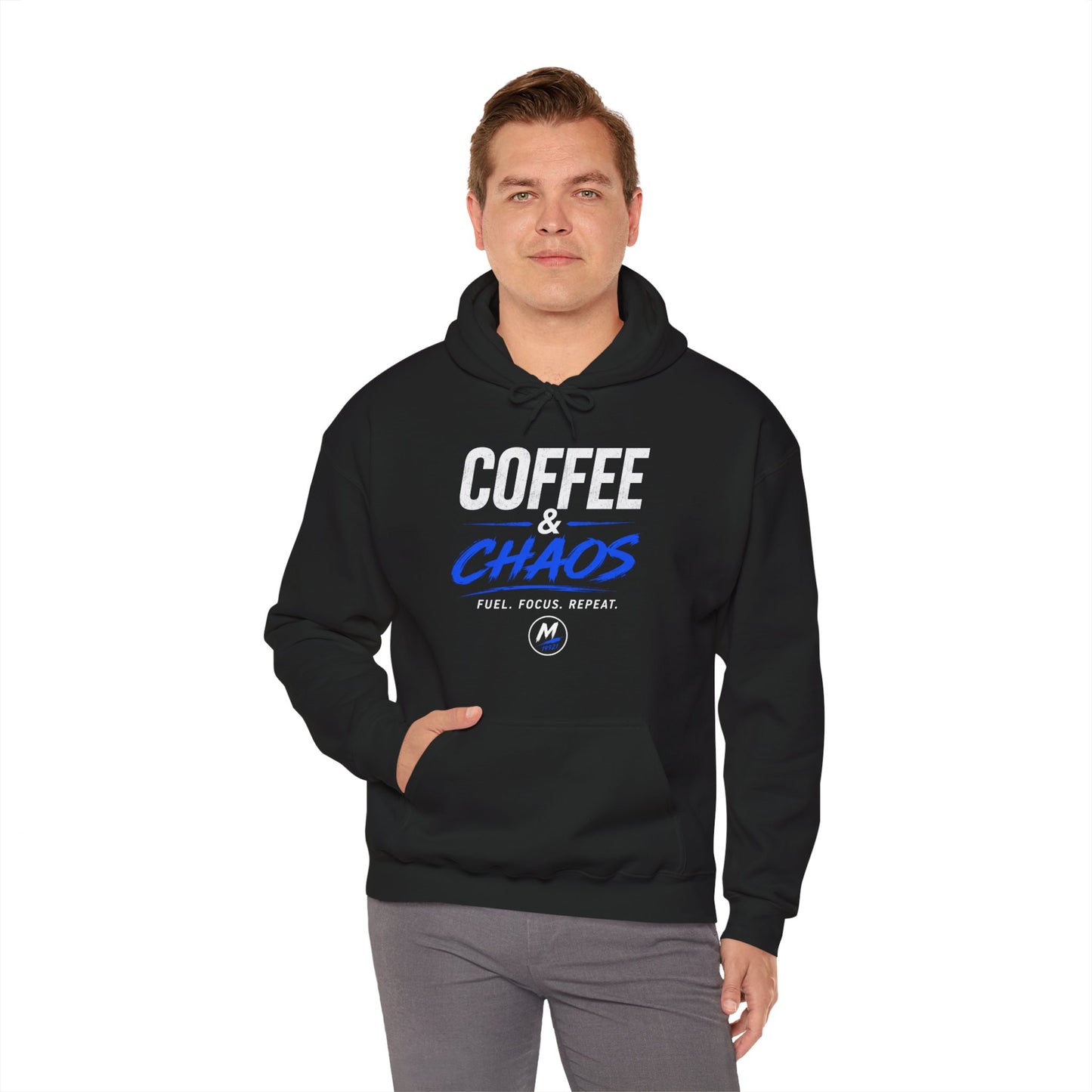 Coffee & Chaos Hoodie – Fuel. Focus. Repeat.