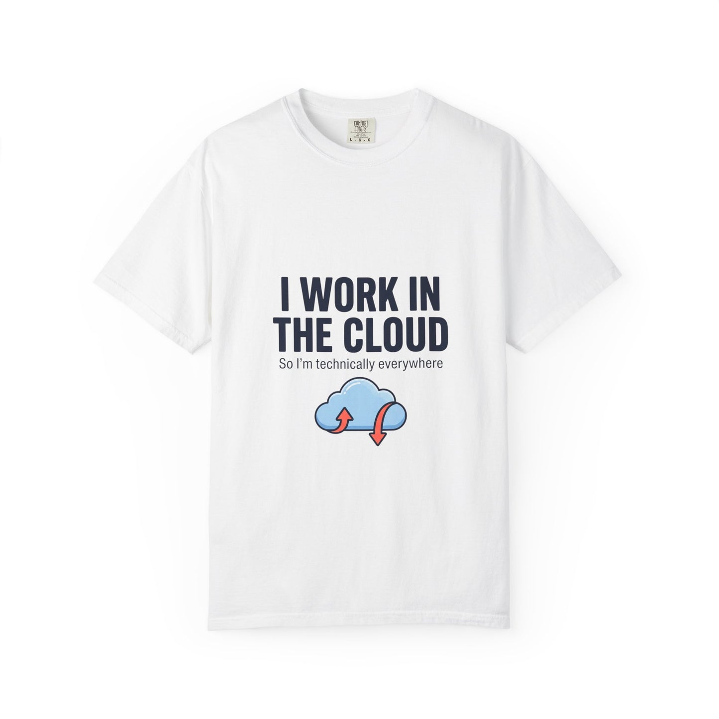 I Work in the Cloud T-Shirt – anime graphic tee by Mikey19921