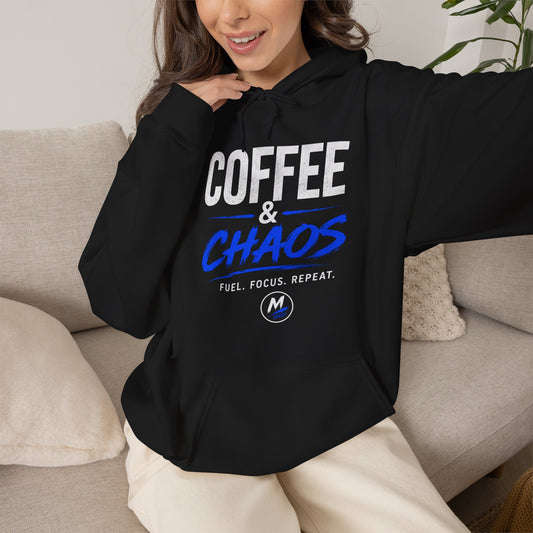 Coffee & Chaos Hoodie – Fuel. Focus. Repeat. - Navy - Mikey19921