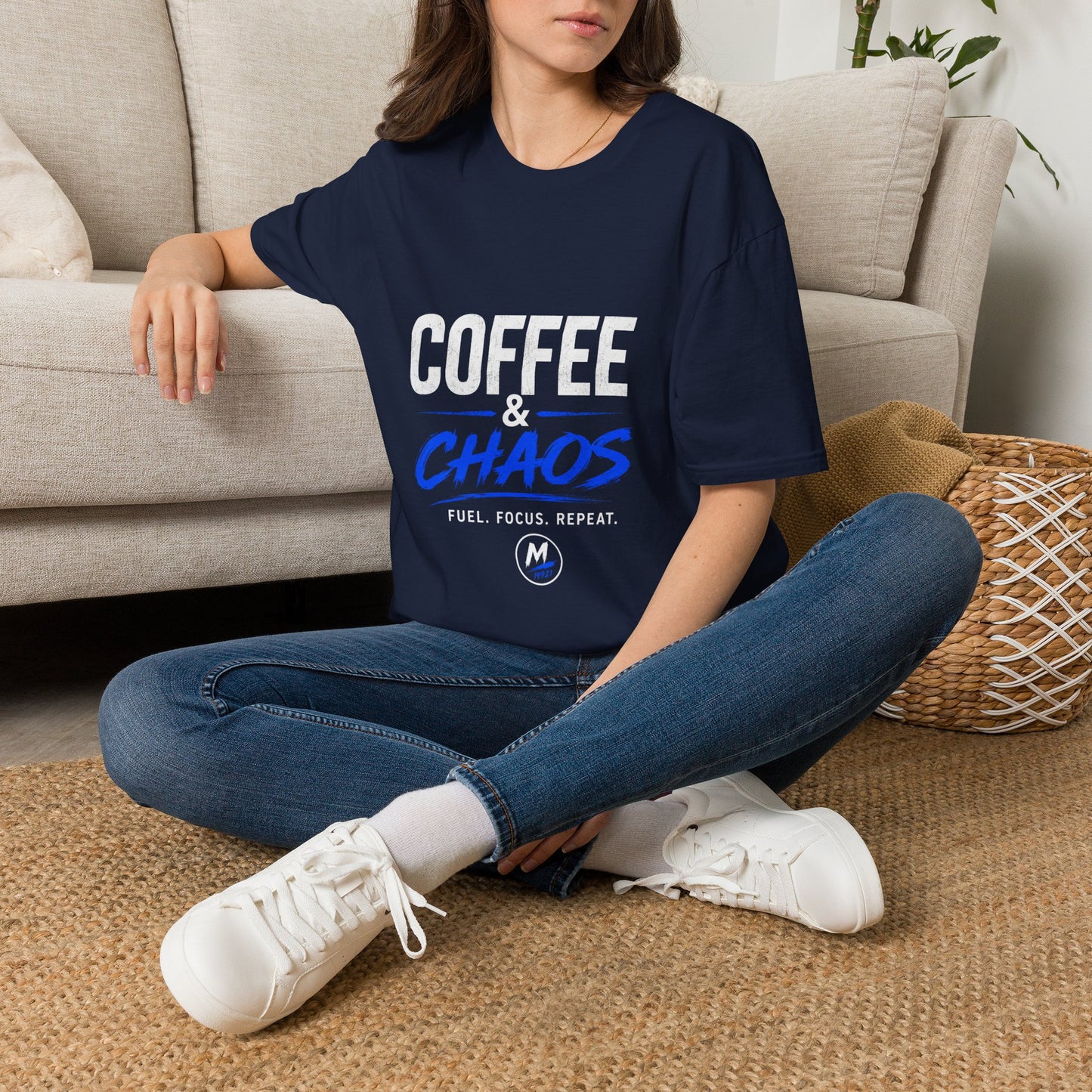 Coffee & Chaos T-Shirt – Fuel. Focus. Repeat.